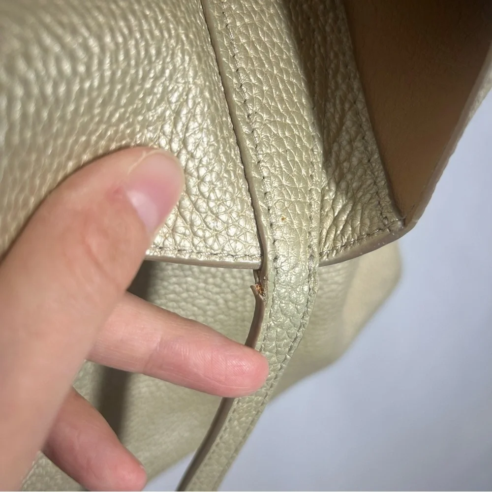 Tory Burch Metallic Perry Leather Tote Large Shoulder Bag - Picture 15 of 16